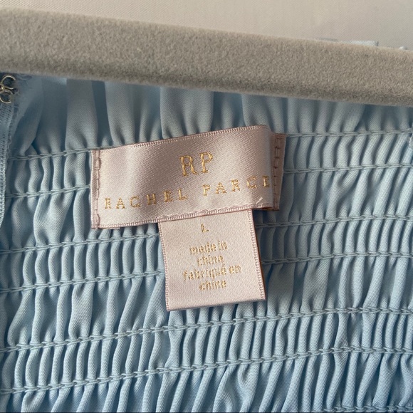 NEW Rachel Parcell Blue Smocked Lace Midi Dress - Picture 5 of 8